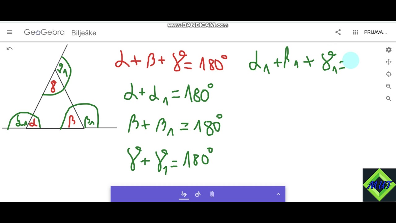 Trougao   Unutrašnji i spoljašnji uglovi