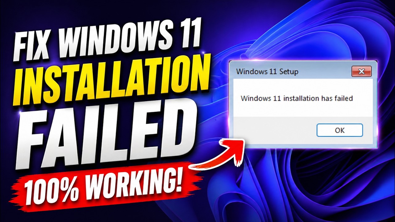 Fix &ldquo;Windows Installation Has Failed&rdquo; on Windows 11 24H2/25H2 (Easy Trick!)