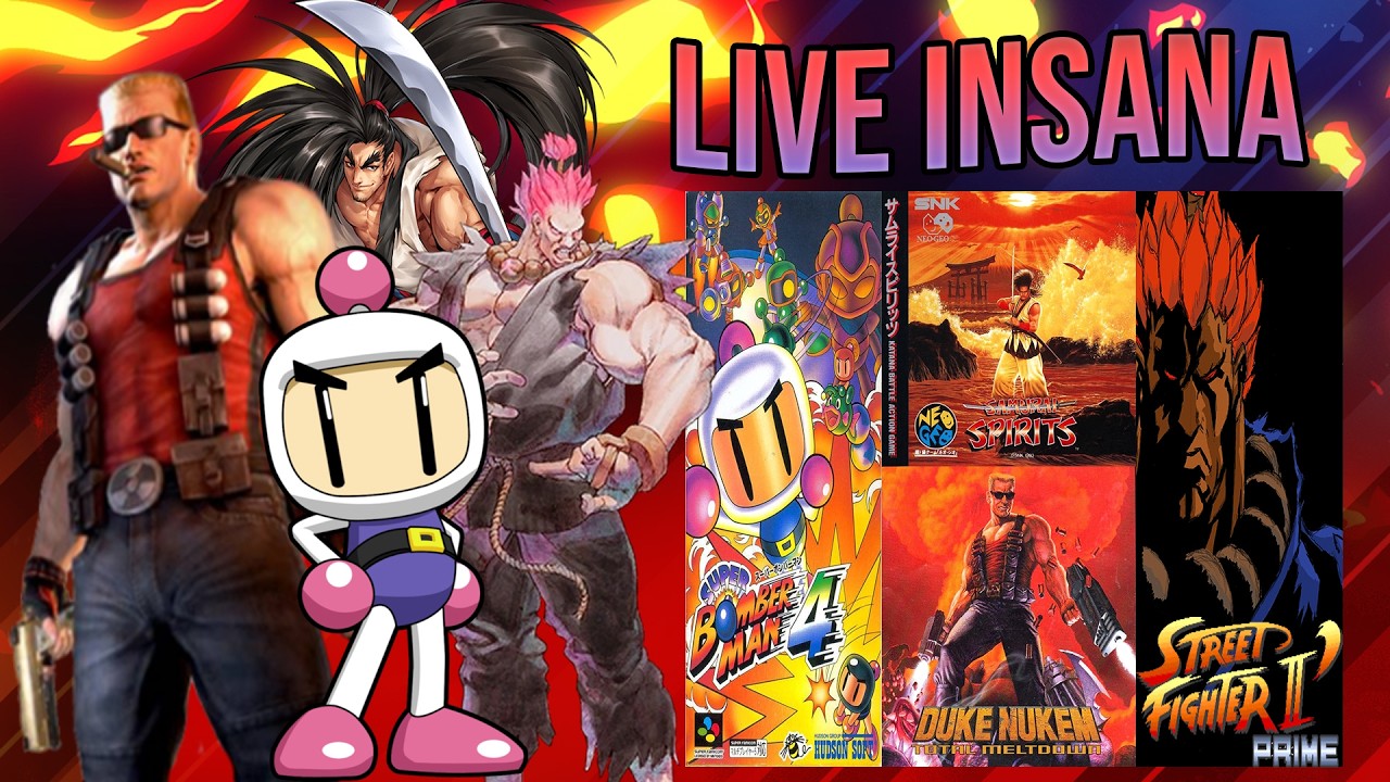 SUPER BOMBERMAN 4, SHIROBON VOLTOU! + DUKE NUKEM 3D (PS1/PC PORT), SAMURAI SHODOWN (NGCD), SF2 PRIME