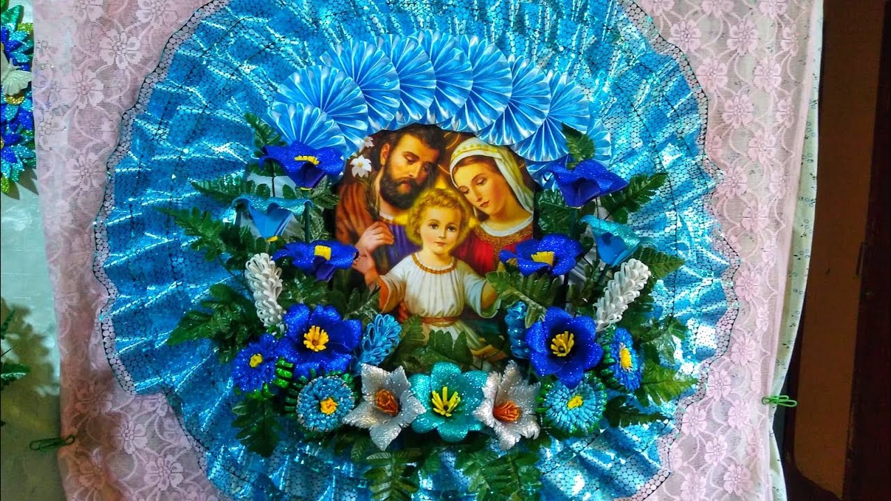 SAGRADA familia imagen en CORONA para difuntos nuevos diseños