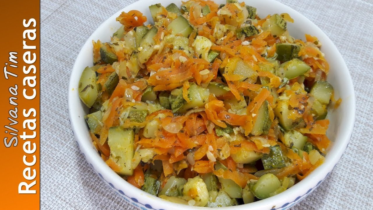 Receta de Ensalada de Zucchini y Zanahoria 🥗 Caliente o fría es riquísima.