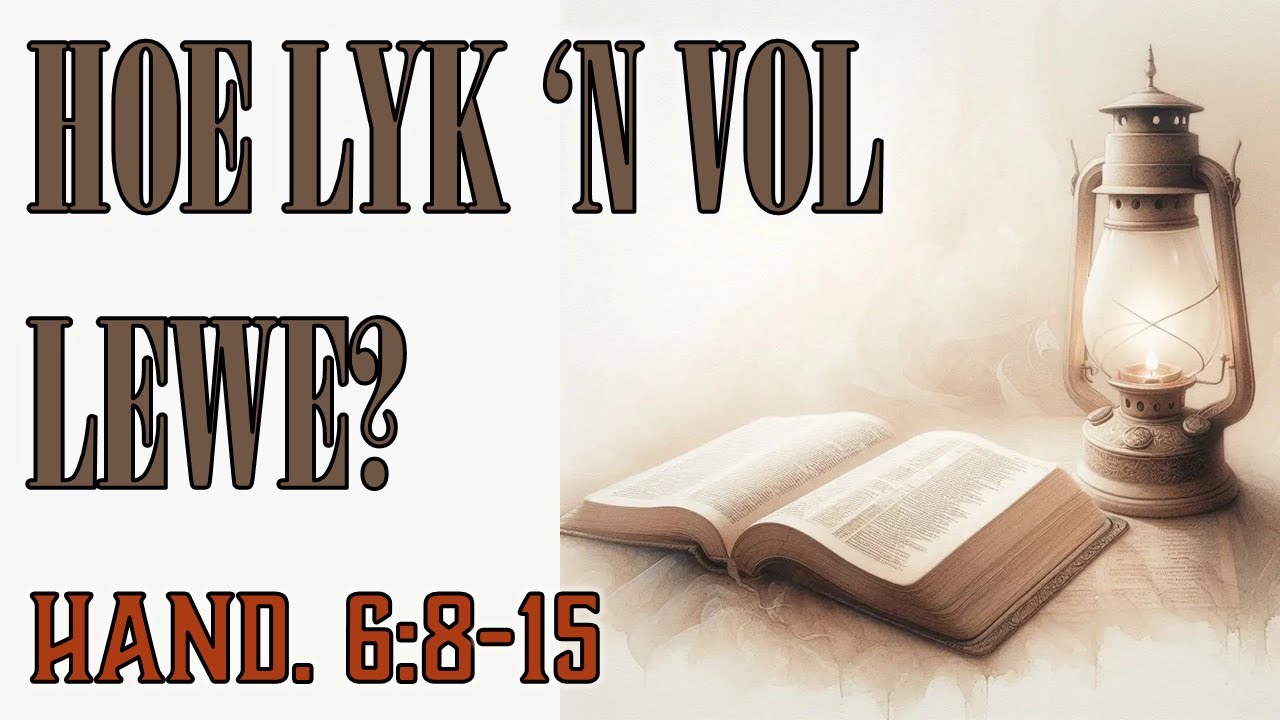 Evangelies-Gereformeerde Kerk, Ds Wimpie Raath, Hoe lyk 'n vol lewe?