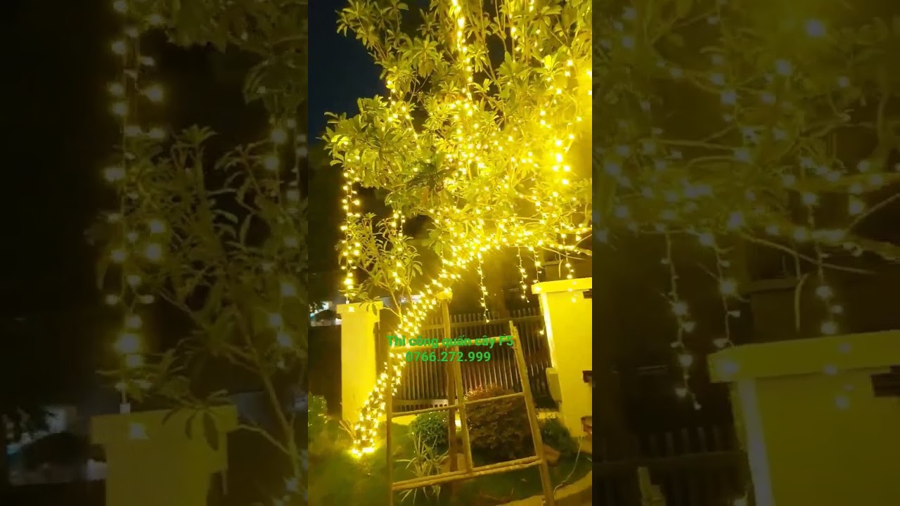 Led đ&uacute;c F5 quấn c&acirc;y đẹp. Trang tr&iacute; s&acirc;n vườn, tiểu cảnh. Zalo: 0766.272.999