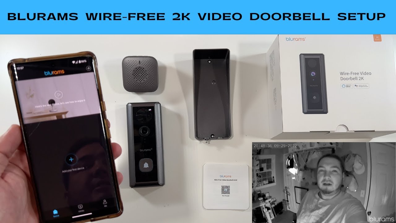 Blurams Wire-Free 2K Video Doorbell Setup
