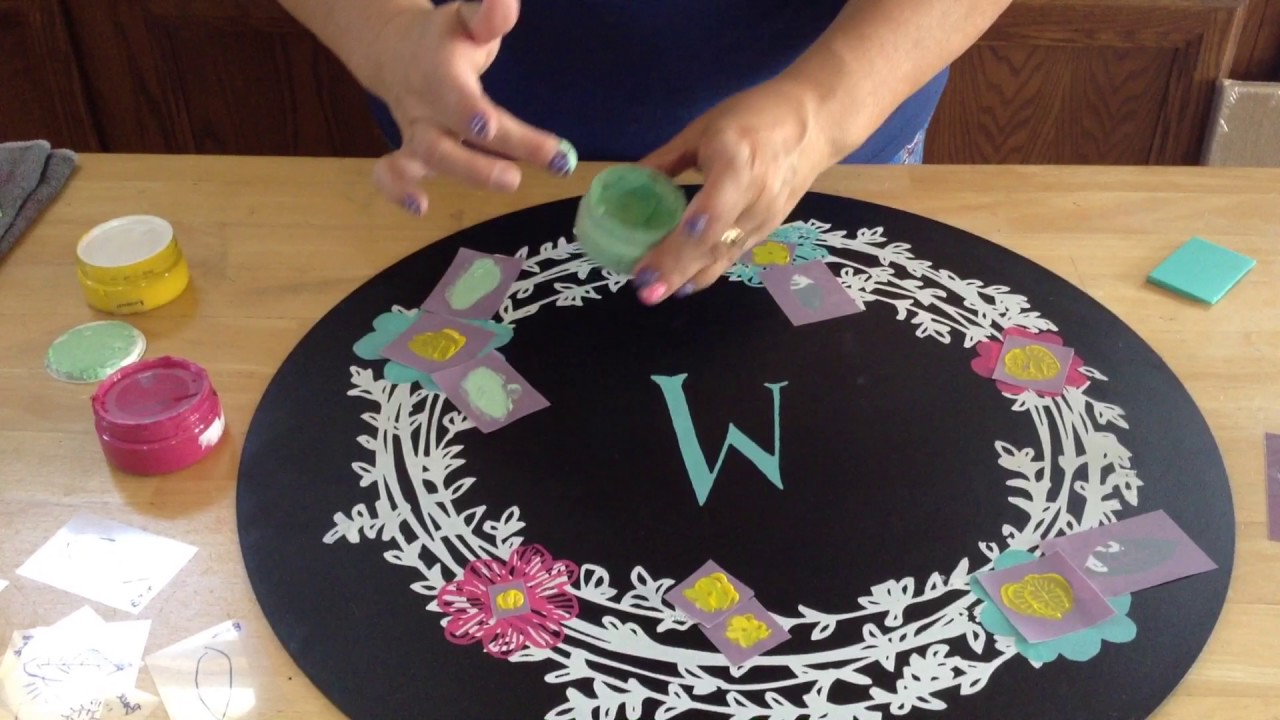 Layering on the round spring wreath