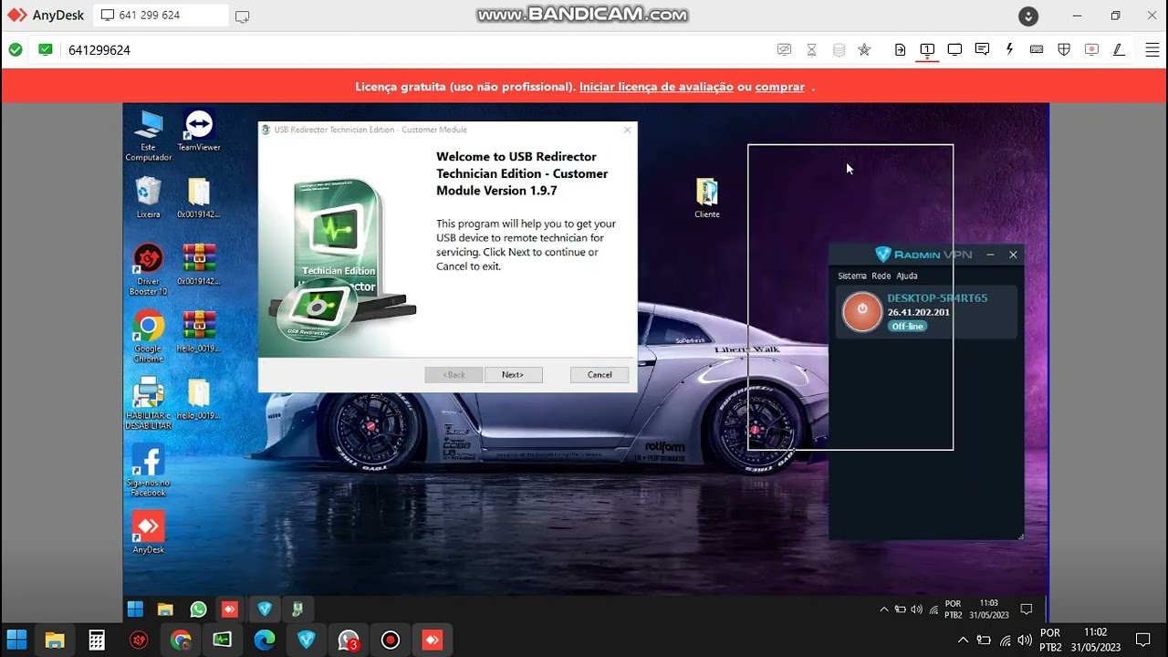 Usb redirector vitálicio com radmin vpn 100% / Lifetime usb redirector with radmin vpn 100% working
