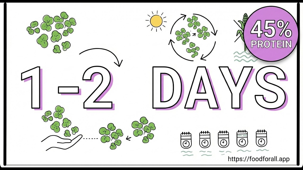 grow endless protein at home fast: duckweed & azolla in a tub 🌿 (crisis-proof survival food!)