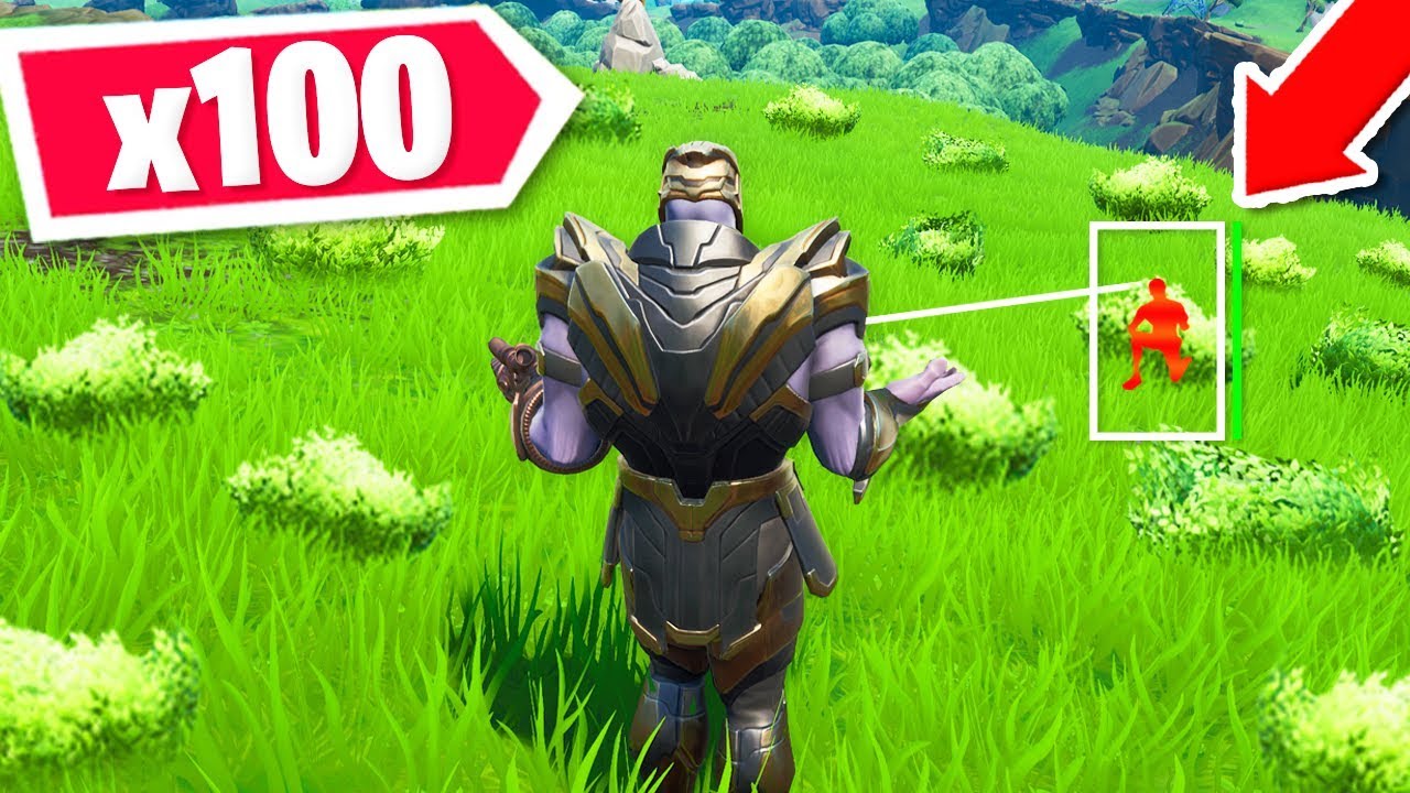 100 jugadores jugando al escondite contra Thanos en FORTNITE...?