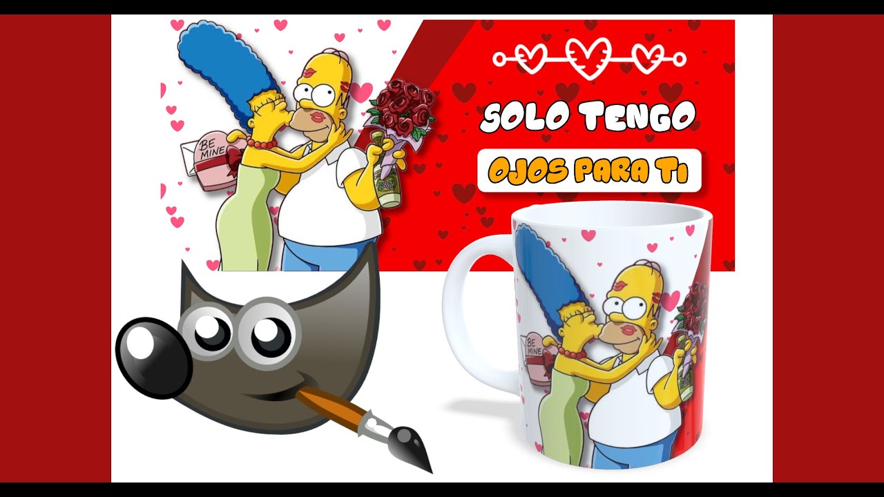 como diseñar una taza para sublimar con GIMP