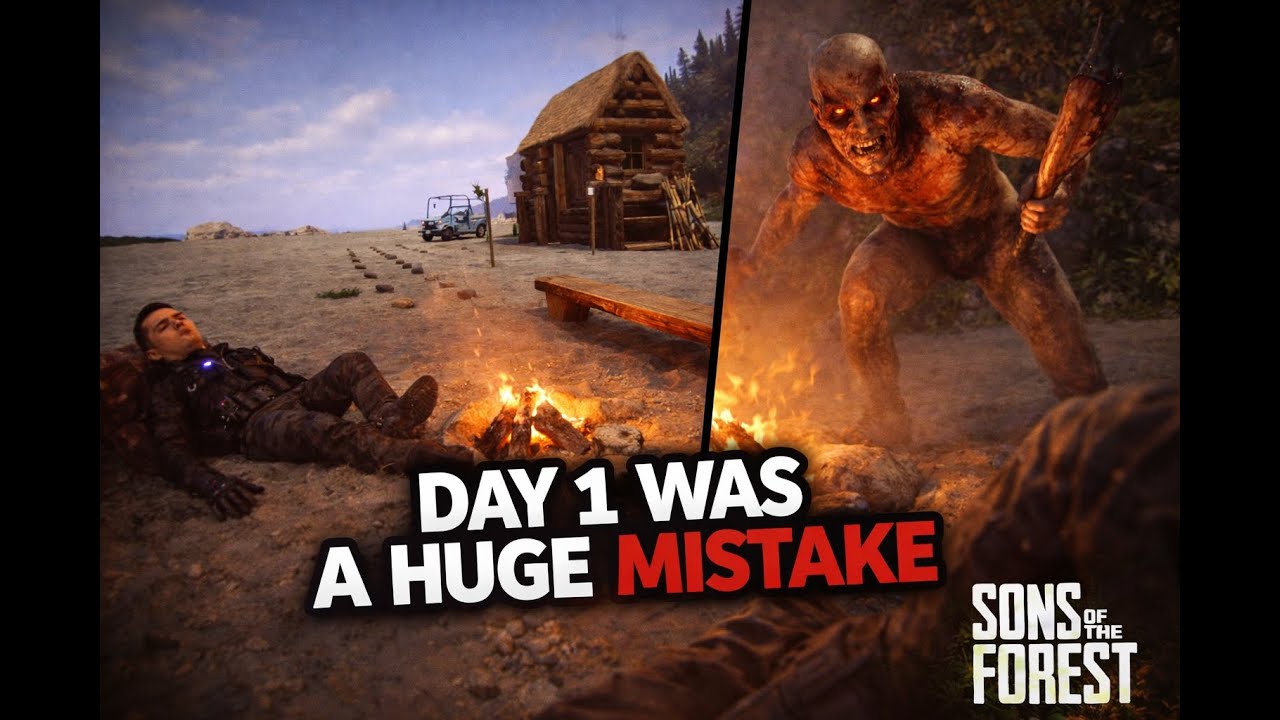 I Survived My First Night in Sons of the Forest… Barely 😨 | Day 1