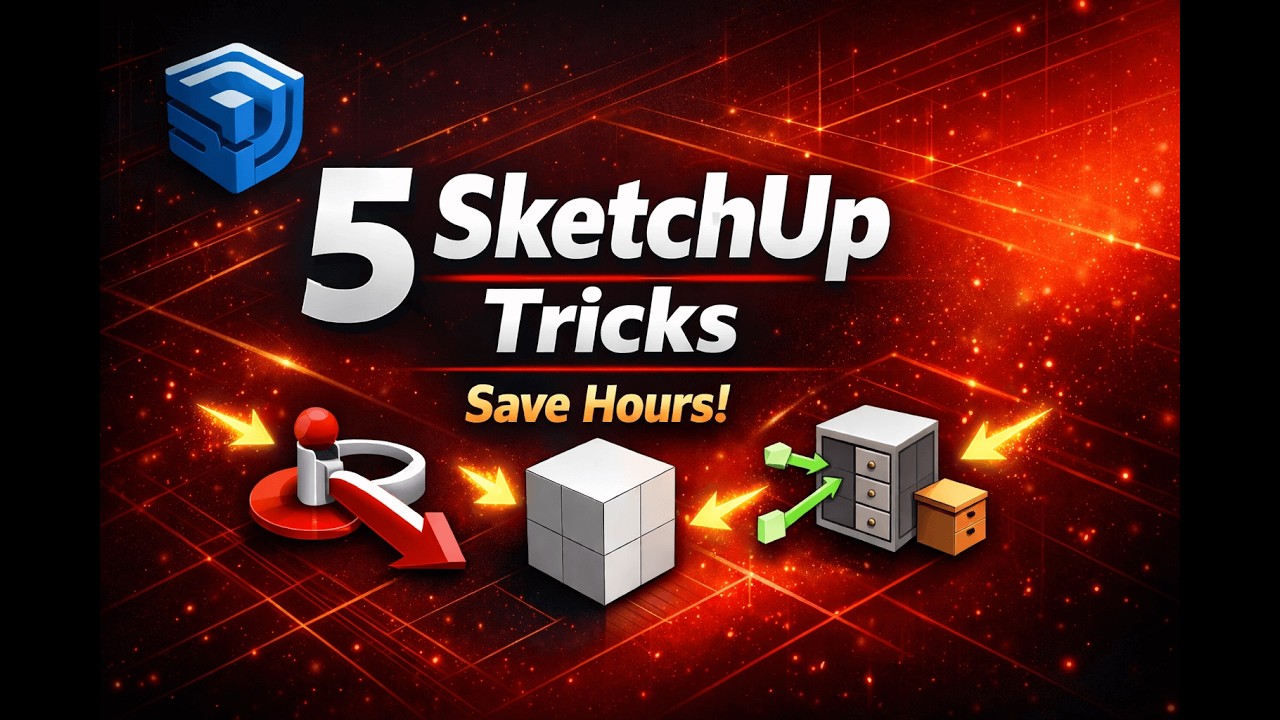 5 SketchUp Tricks That Will Save You HOURS! 🚀 #sketchup #3dmodel #architecture #video