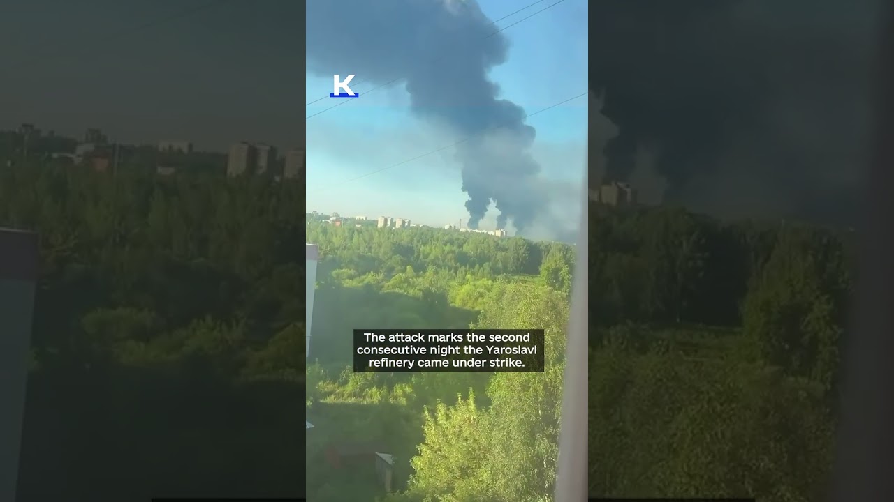 Ukrainian drones strike Russian oil refinery in Yaroslavl