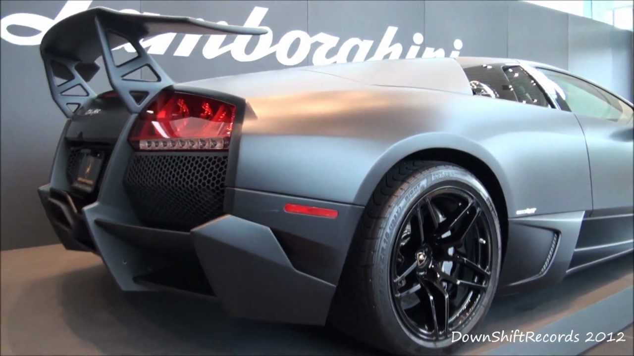Matte Black Lamborghini Murcielago LP670-4SV in Showroom
