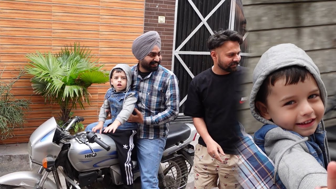 NOAH'S FIRST TIME ON A MOTORBIKE IN INDIA 😨 | Gedi Route Around Ludhiana, Model Town