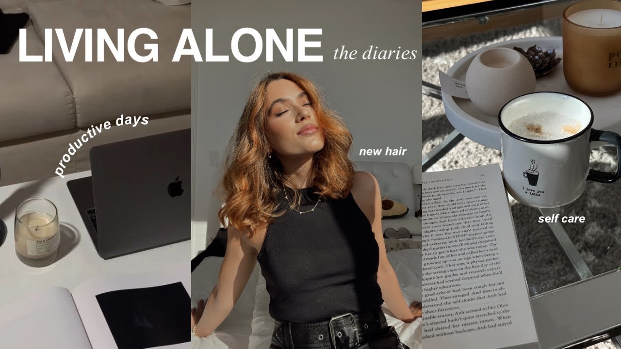 LIVING ALONE (the diaries): productive days, cleaning & new hair
