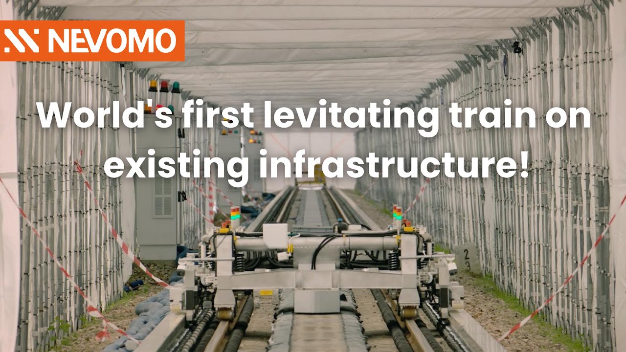World's first levitating train on existing infrastructure! | MagRail by Nevomo