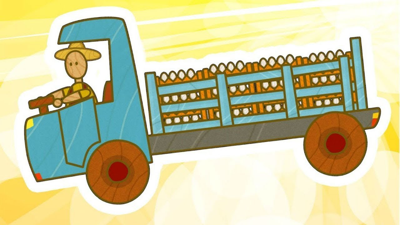 Carros de brinquedo. Um engarrafamento! Dibujo animado.