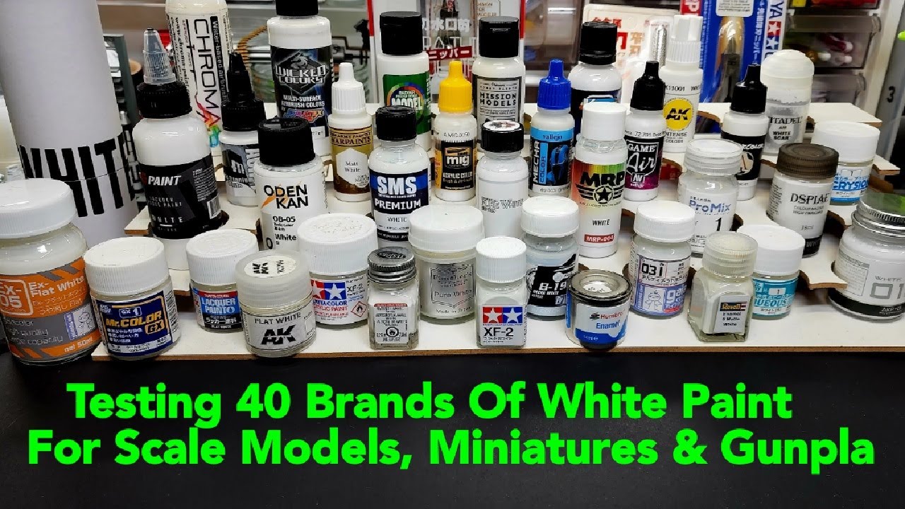Testing 40 Brands Of White Paint For Scale Models - Miniatures & Gunpla