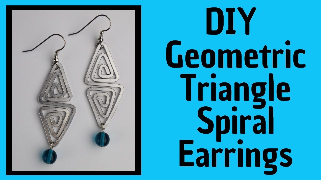 DIY Geometric Triangle Spiral Earrings Flattened without a Hammer