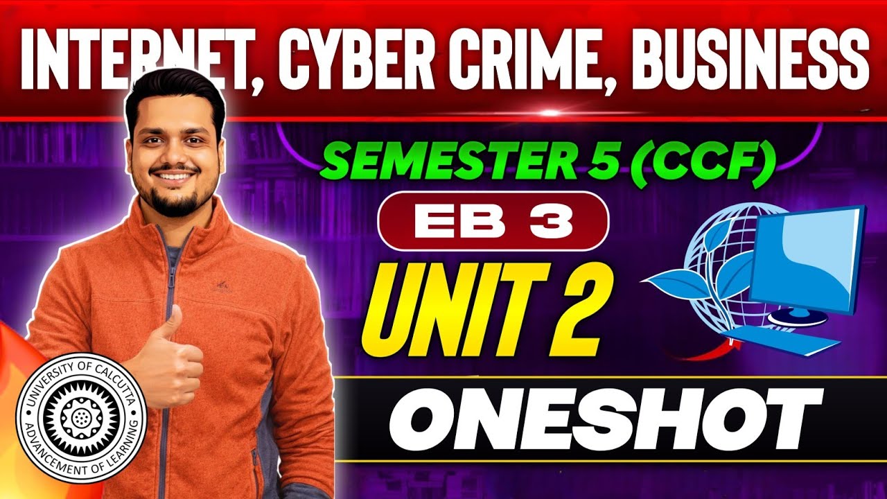 Unit -2| Internet Cyber Crimes and Business| One shot Marathon| Sem-5 Bcom CCF|Calcutta University 