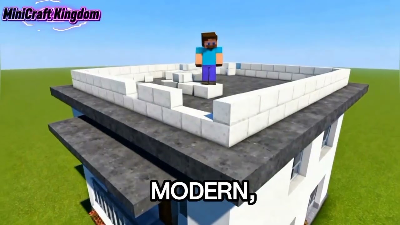 Membuat Rumah Modern Di Minicraft. #rumahmodern #rumahminicraft #minecraftindonesia 