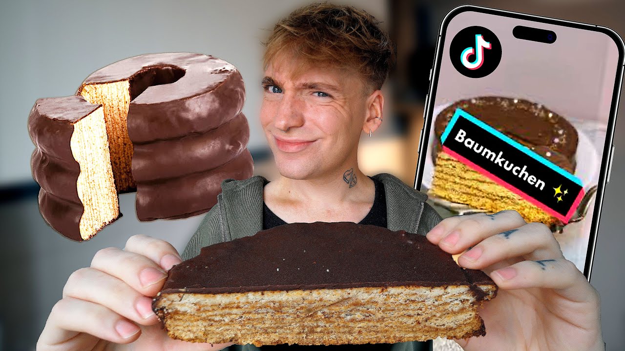Ich backe selber Baumkuchen Vegan 😮‍💨 (TikTok Trend, Salzwedeler Baumkuchen) | Fabi Wdnrlnd