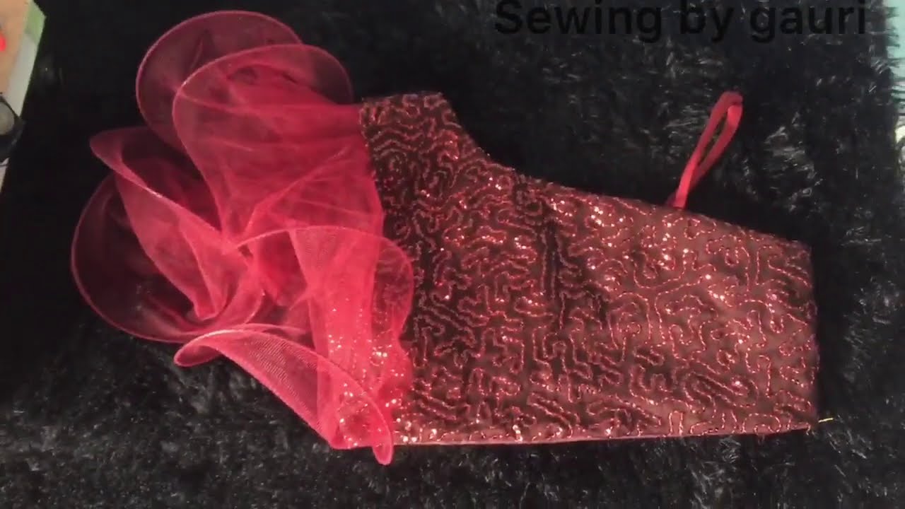 One shoulder blouse cutting and stitching | kids designer blouse  | latest designer blouse stitching