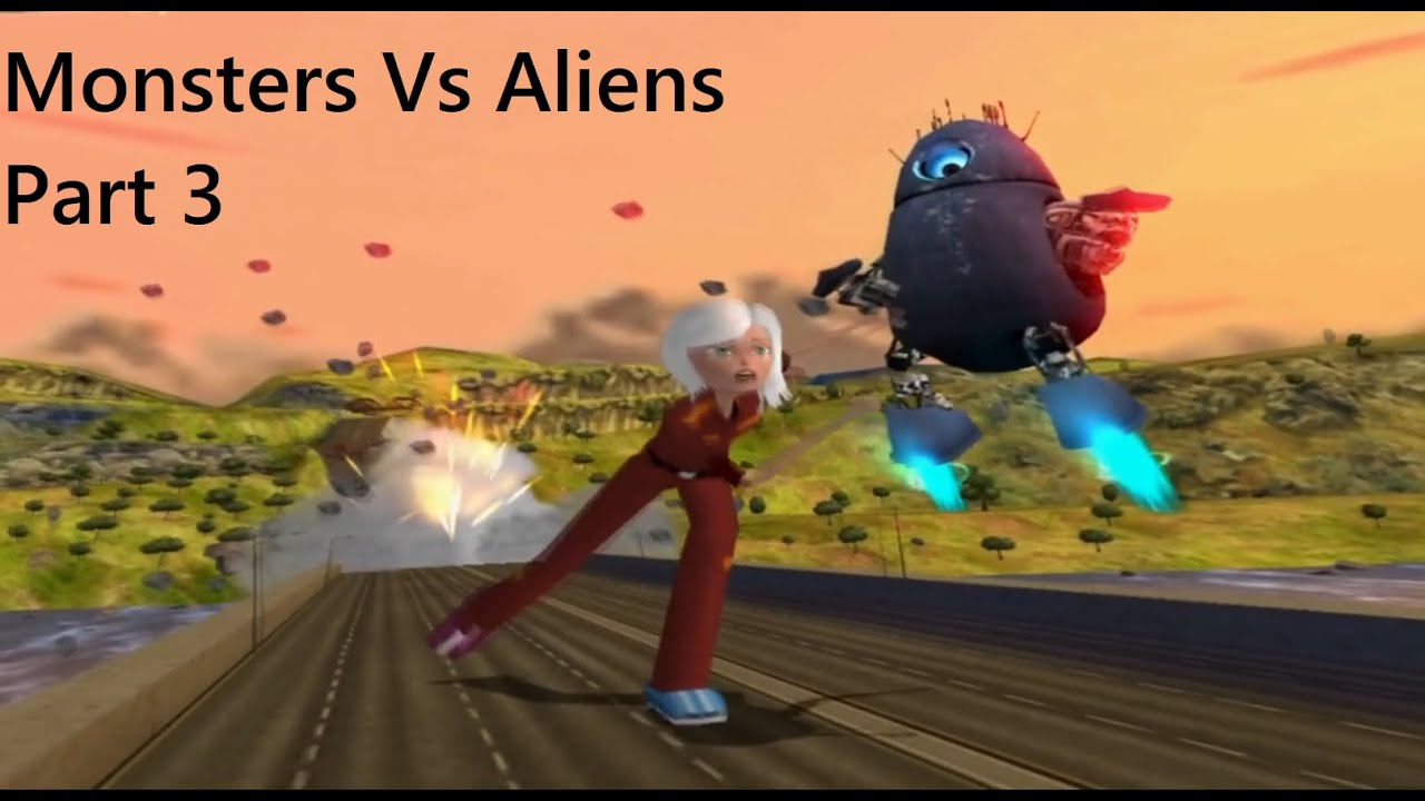 Monsters vs Aliens (PS2) Let's Play Part 3: Off to the movies
