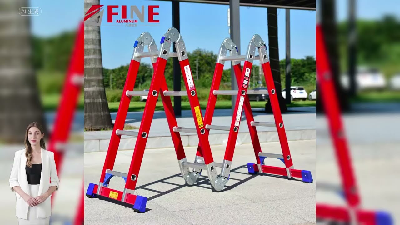 Fiberglass multipurpose ladder to help you solve insulation problems in power engineering.#ladder