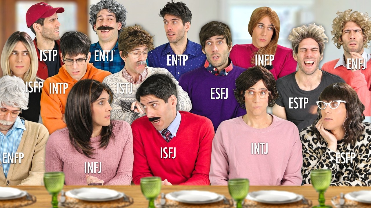 16 Personalities at a Big Family Dinner