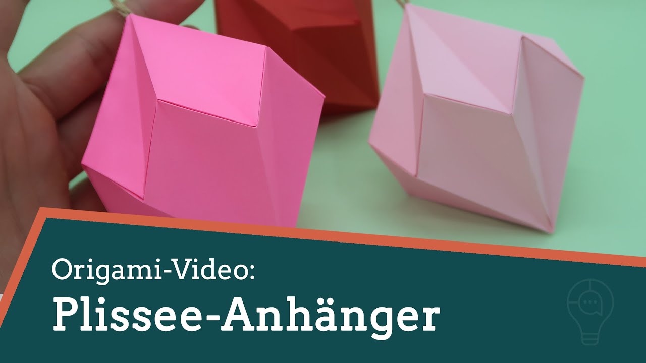 Origami: Plissee Anhänger falten