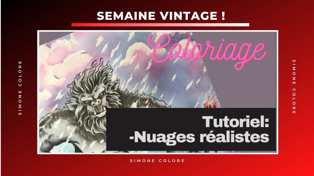 [Tutoriel coloriage] Nuages réalistes ❣️ Coloriage pour adultes 🤗