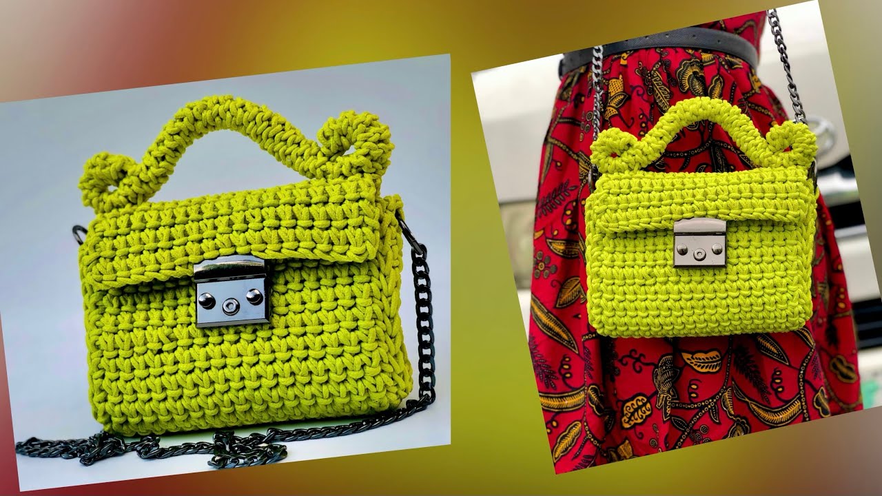 Crochet Bag Tutorial || How to Crochet simple LUXURY BAG with Paracord || Craftorria