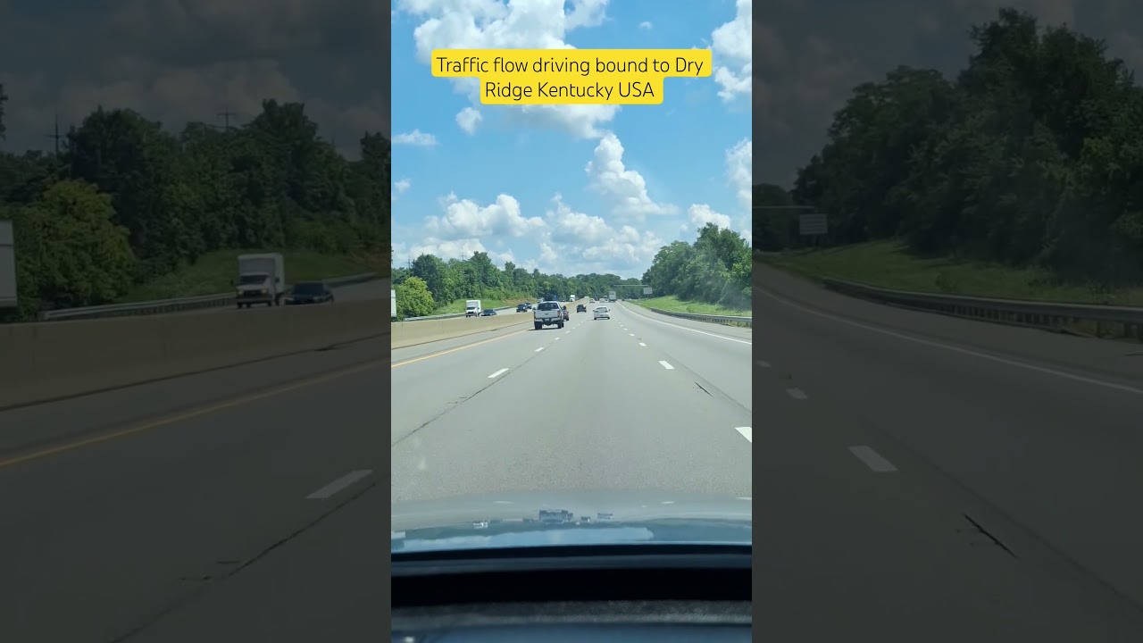 Traffic flow driving bound to Dry Ridge Kentucky USA I-75S #trafficflow #driving #shortsfeed #shorts