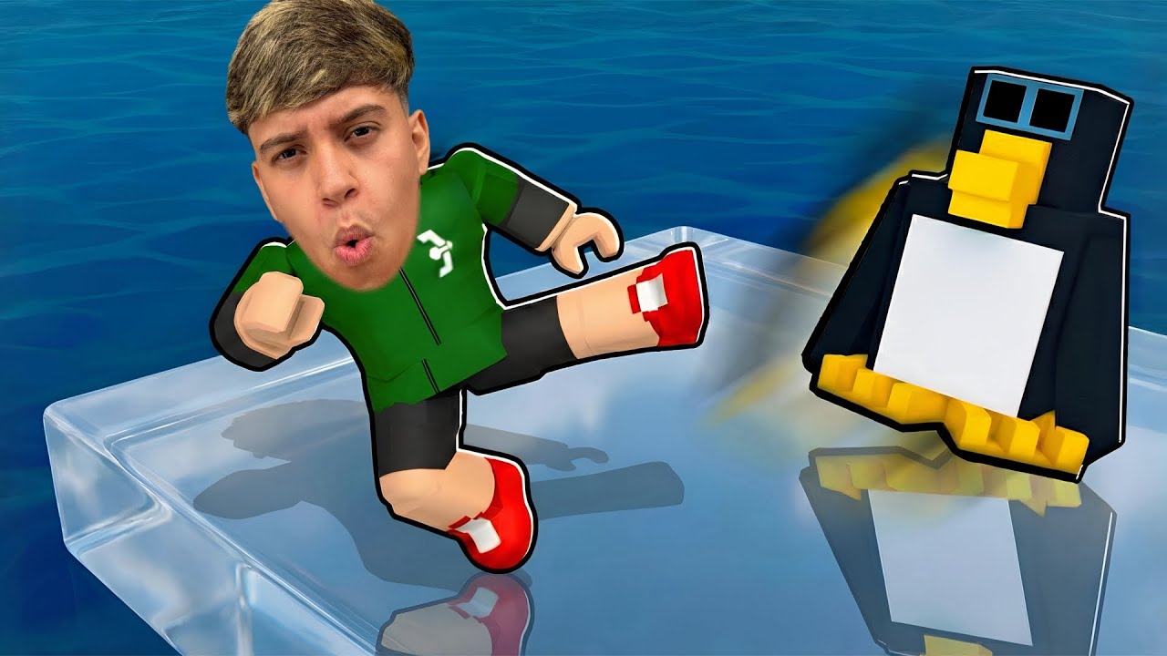 O ÚLTIMO PINGUIM DE PÉ VENCE NO ROBLOX!! (Knockout🐧)