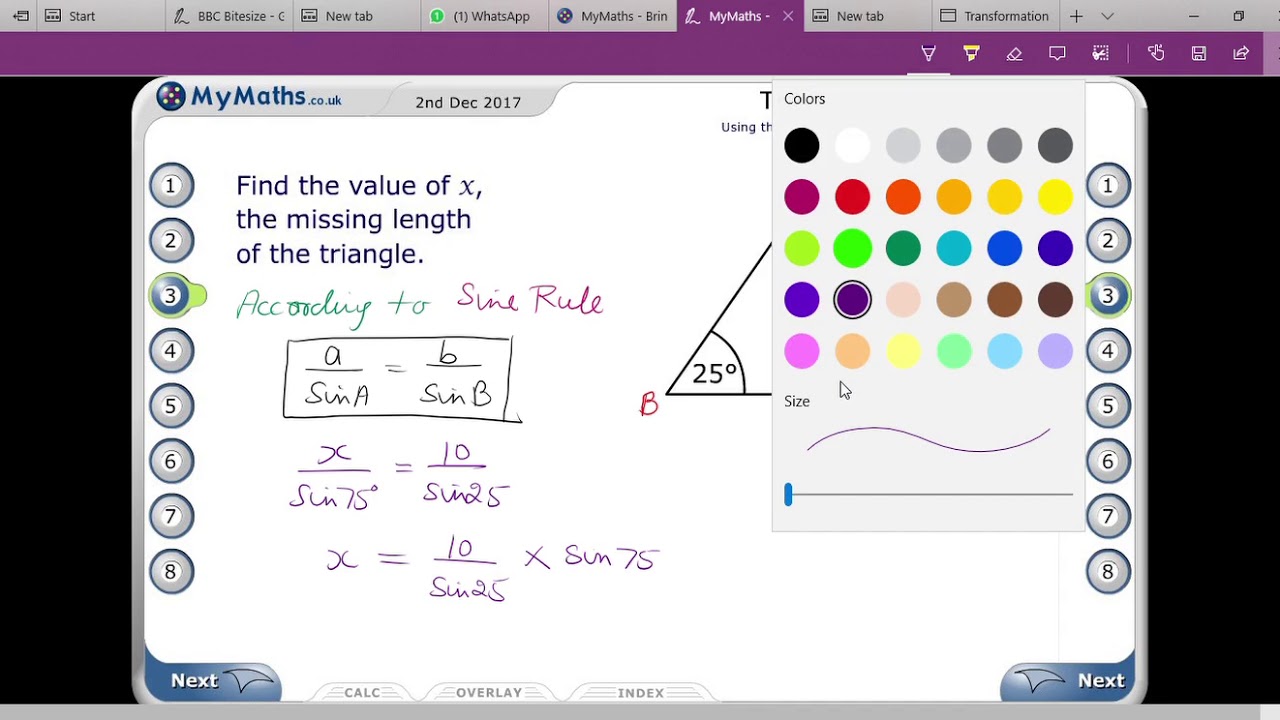finding sides using sine rule/gcse/sine rule/trigonometry-higher maths/IB MATH
