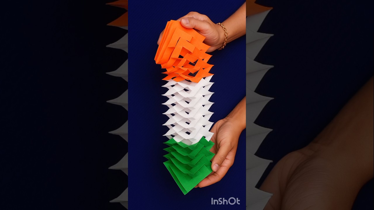 Happy Independence Day | Tricolour Paper Chain | Easy Paper Craft | #independenceday