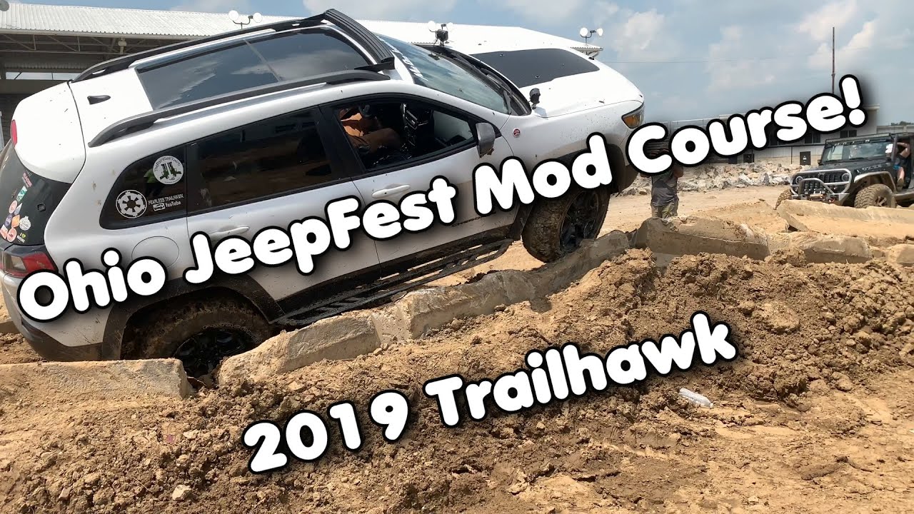Ohio Jeep Fest 2019, Jeep Cherokee Trailhawk 4x4 Offroad, Modified Obstacle Course