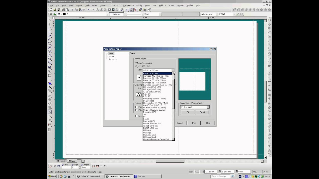 TurboCAD Taking Images from Modelspace into Paperspace 2