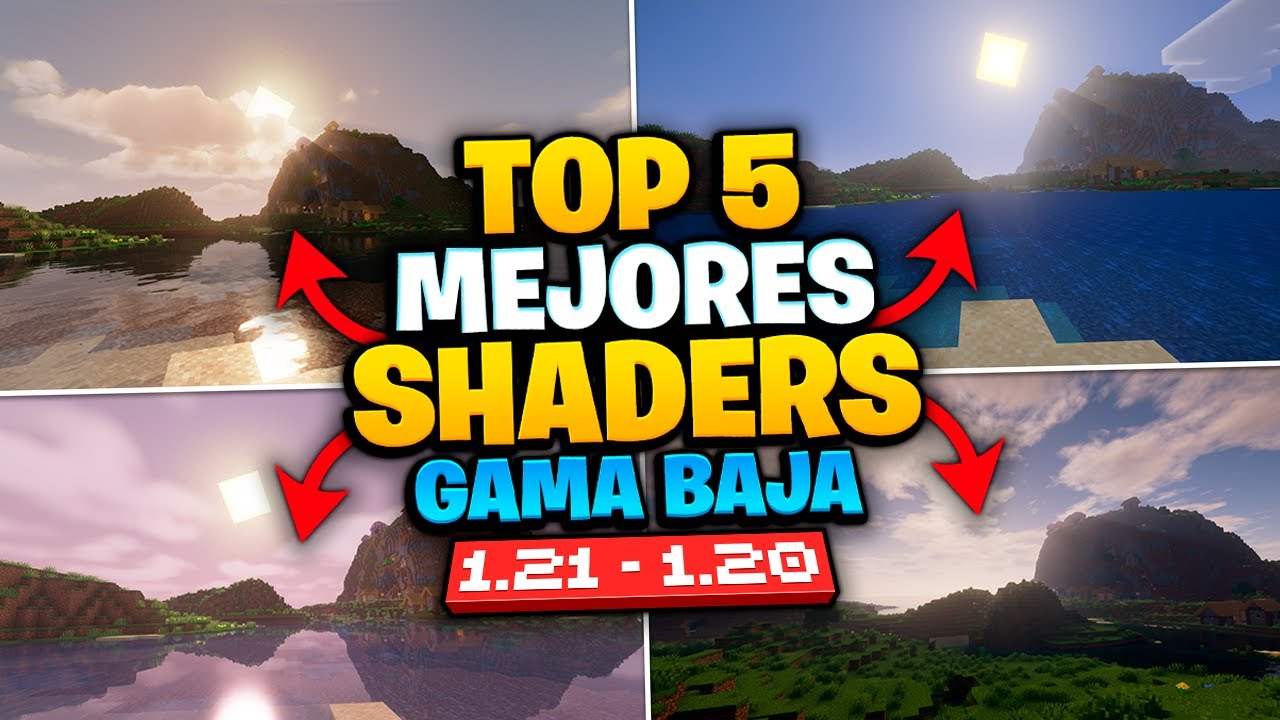 Los 5 Mejores SHADERS Gama BAJA para Minecraft Java (1.21, 1.20) - AdbraGames