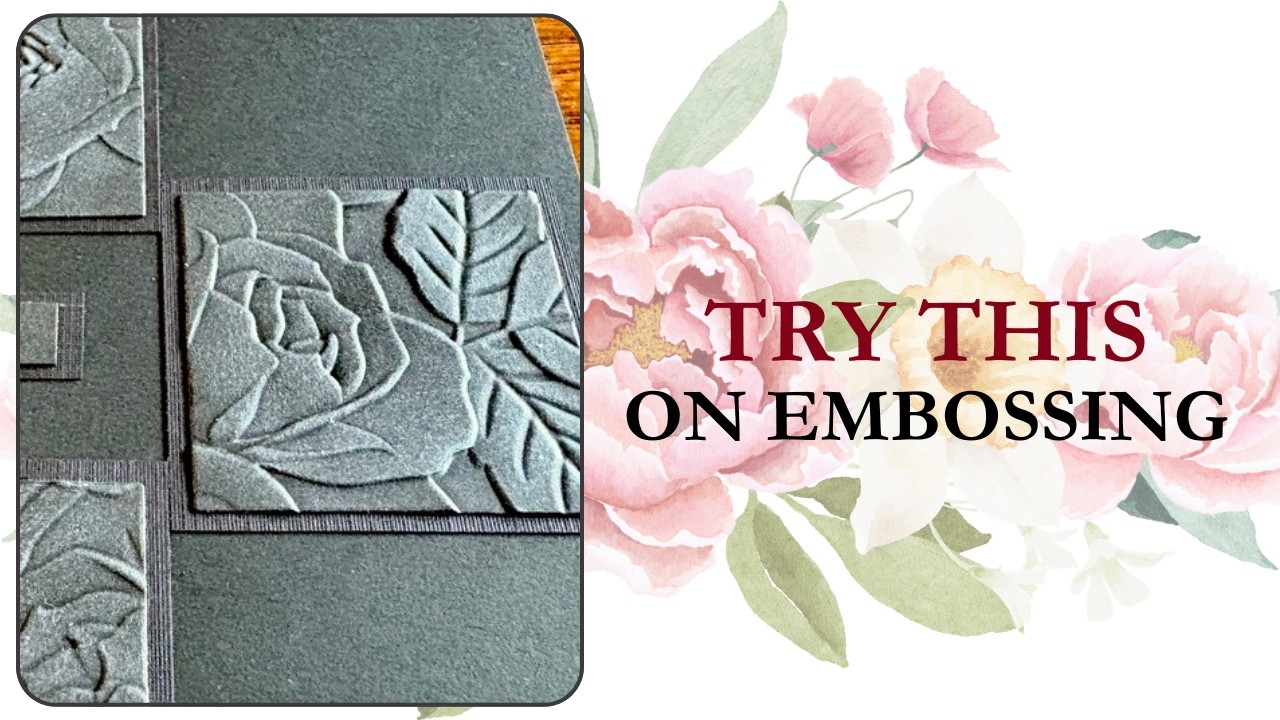 Elegant Black & Silver Embossed Card