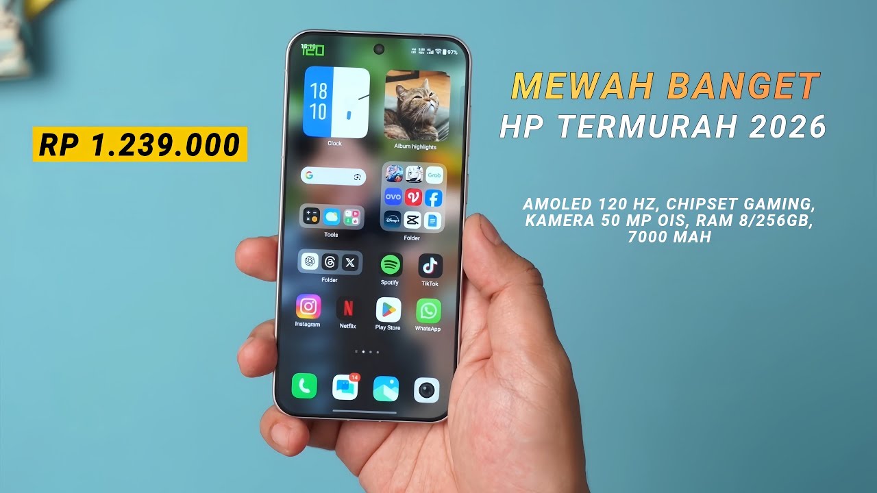 HP TERMURAH !! RAM 8/256GB, 7000MAH - HP 1 JUTAAN TERBAIK SPEK TINGGI DI JANUARI 2026