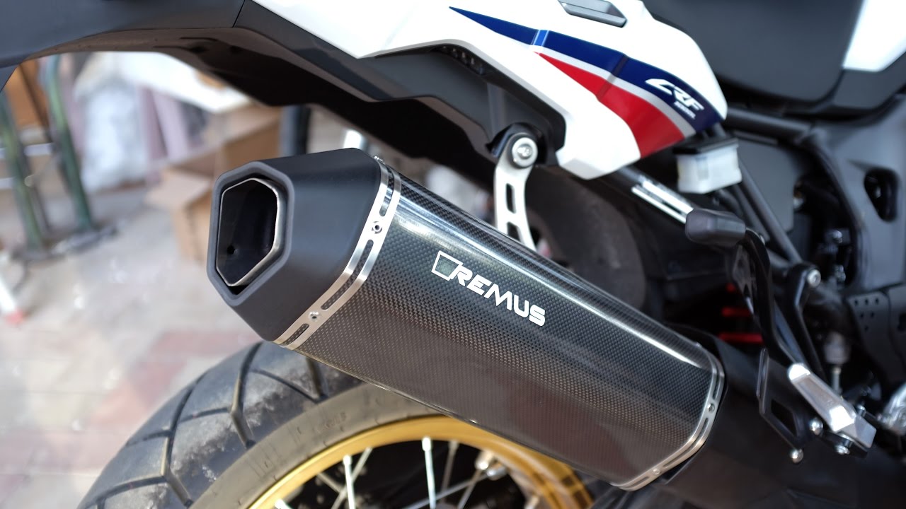 AFRICA TWIN SOUND TEST. ( REMUS VS STOCK EXHAUST )