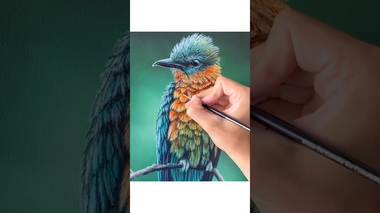 Colorful Bird Acrylic Painting 🕊️ #painting  #acrylicpainting #art #artist