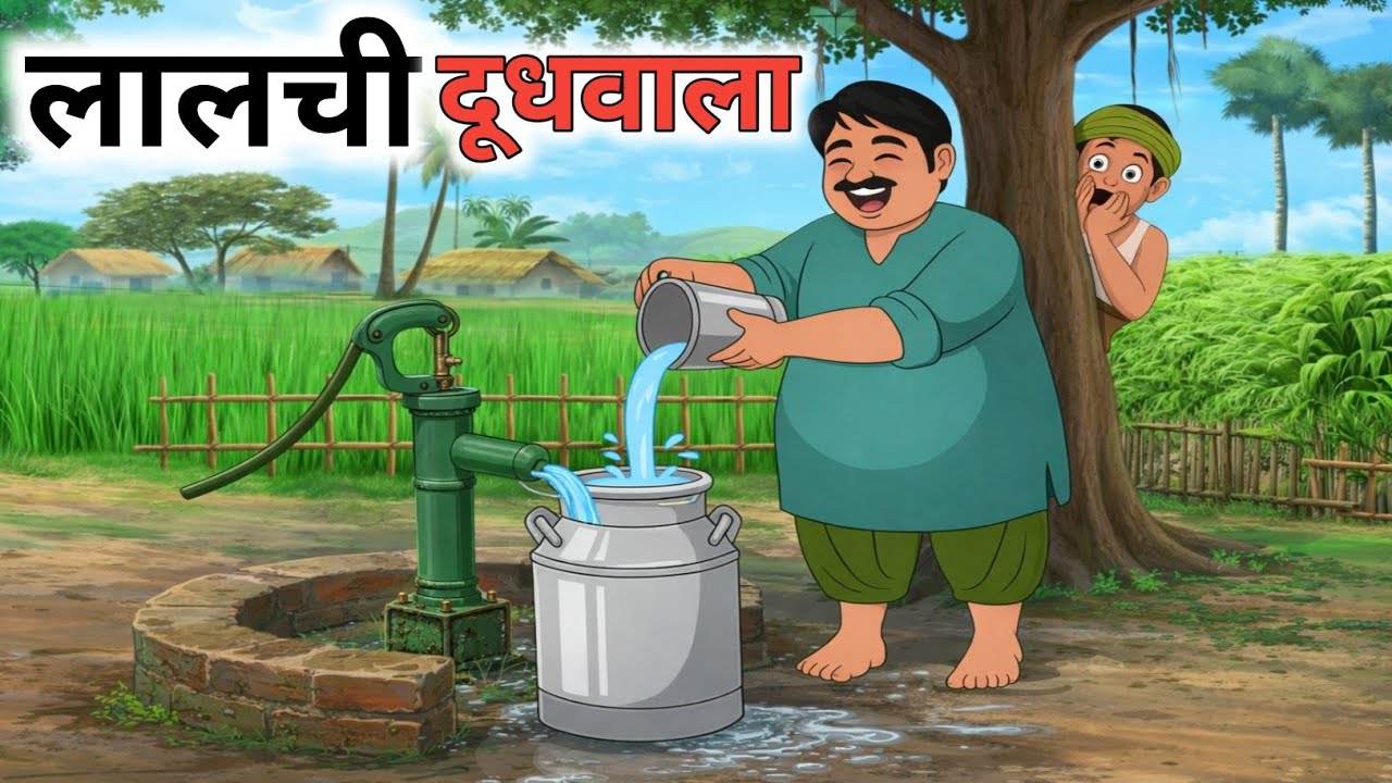 Lalachi doodhwala । Hindi kahani। लालची दूधवाला। नैतिक कहानियां। Moral stories। Story। Lalach ka fal