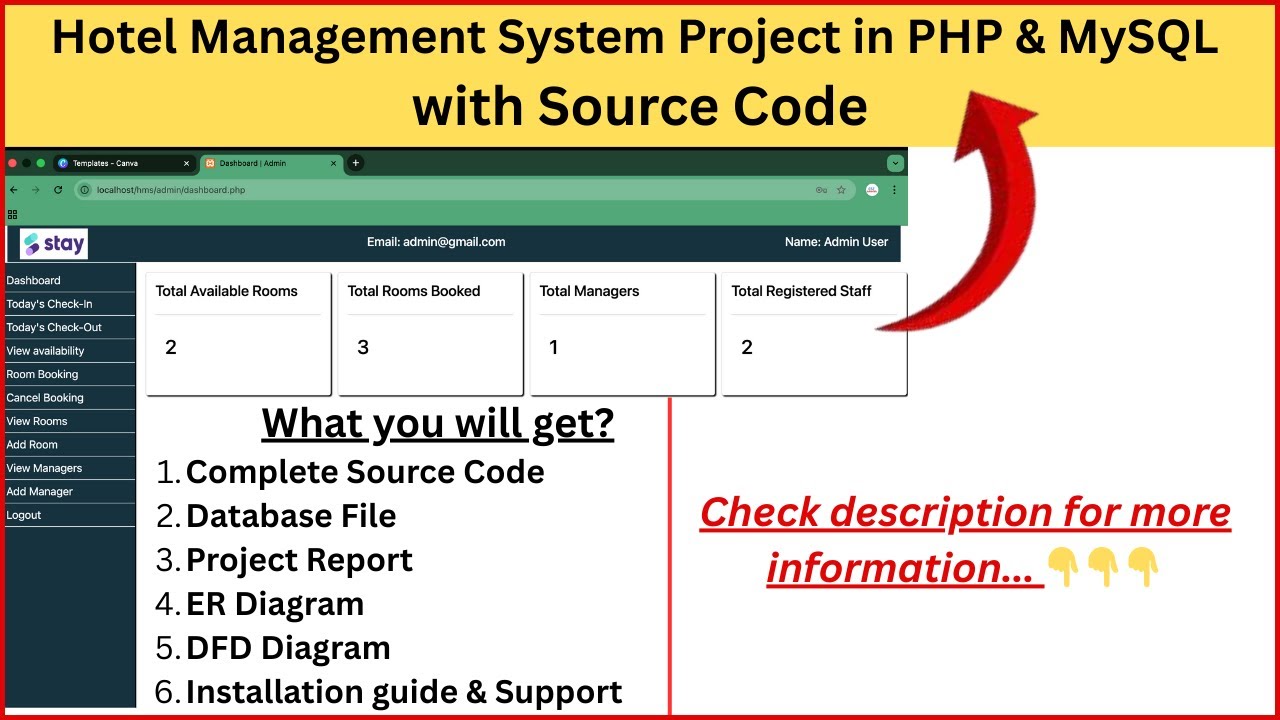 Hotel Management System Project in PHP and MySQL with complete source code