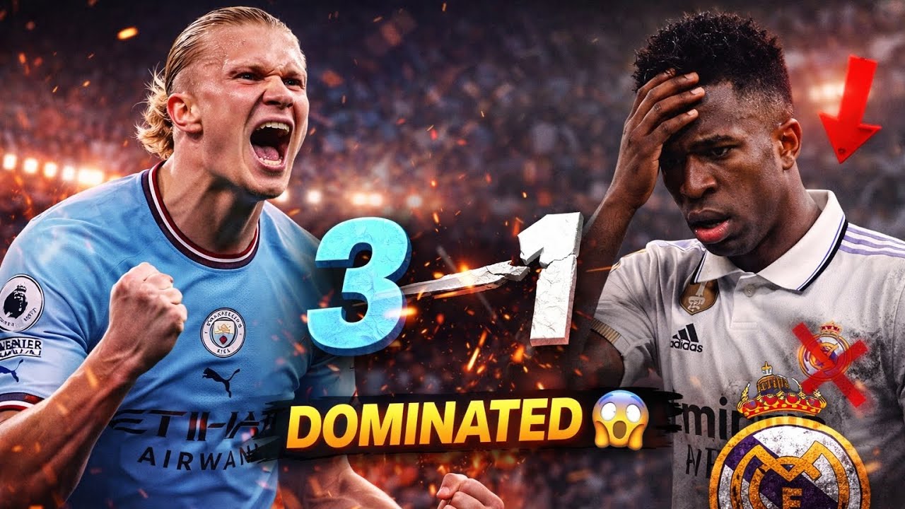 السيتي يسحق ريال مدريد 3–1 | سيطرة كاملة وجنون كروي! 🔥