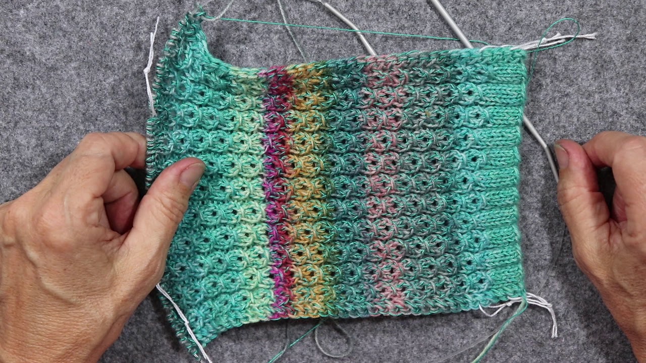 #Socken offen stricken ohne Nadelspiel