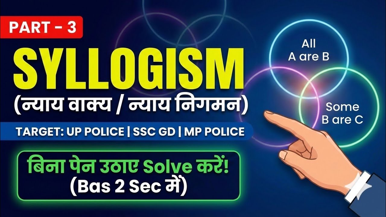 Syllogism (न्याय निगमन) Part 3 | Either/Or Rules & Element Swap Trick 🔥 | SSC GD, MP Police