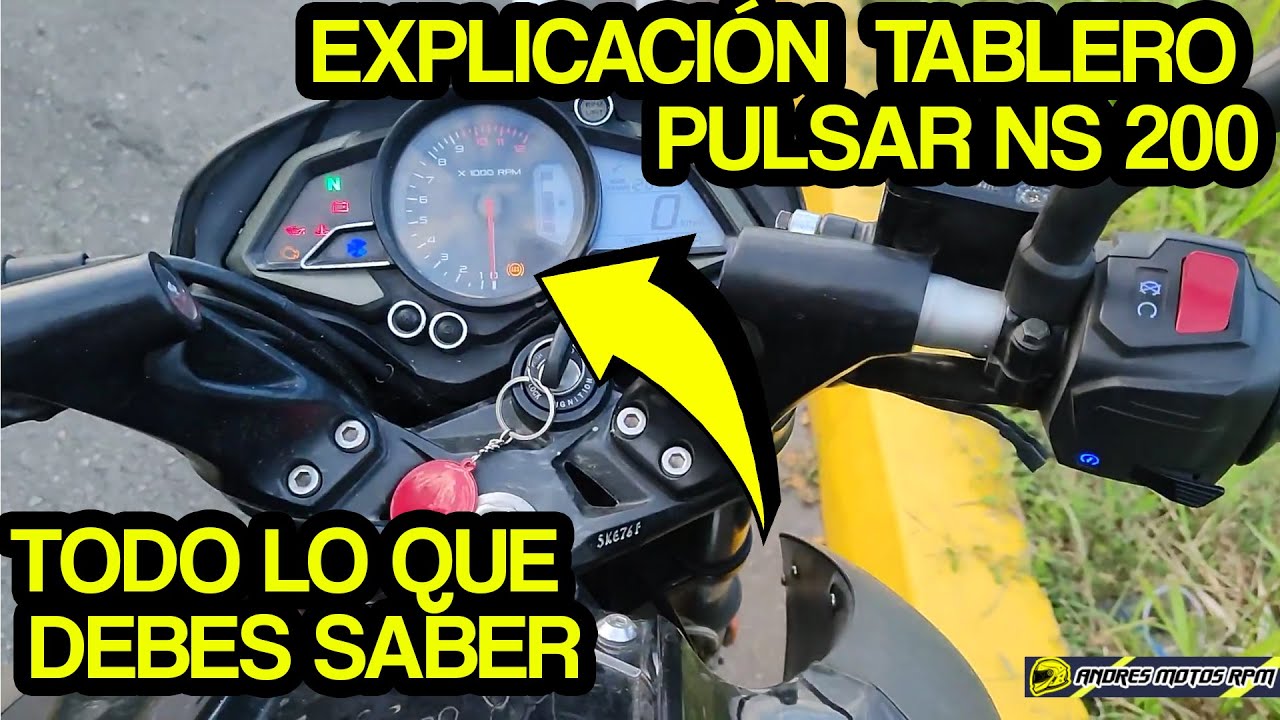 Tablero PULSAR NS 200 - NS 200 FI ABS Explicación , testigos, mandos, botones